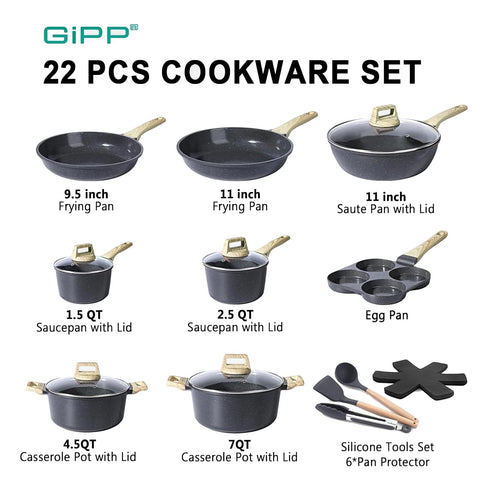 GiPP 11-inch ceramic nonstick frying pan suitable for quick searing and sautéing.