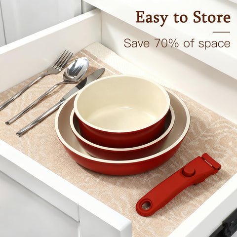 GiPP space-saving stackable design reduces cabinet clutter