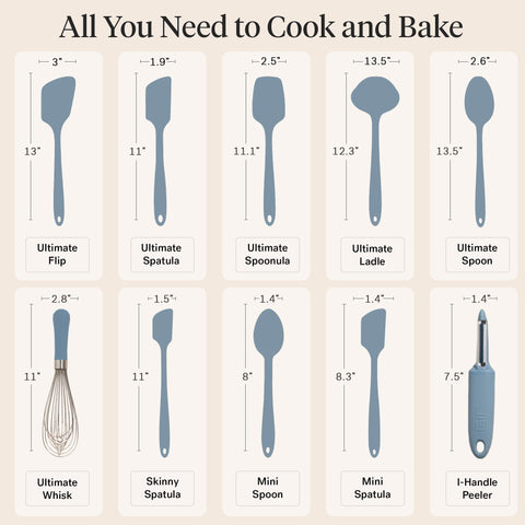 GIR Get It Right slate kitchen spoons for stirring and serving.