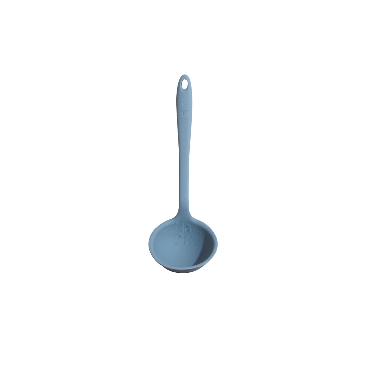 GIR Get It Right silicone ladle with ergonomic 45-degree handle for comfortable pouring