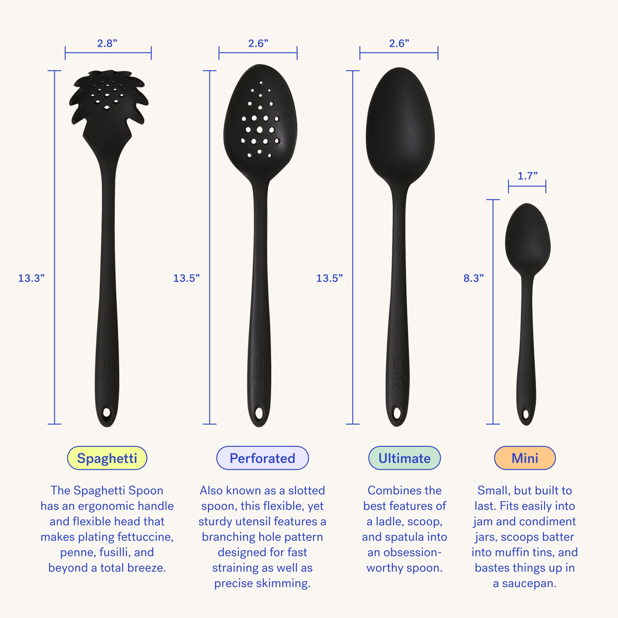 GIR Get It Right silicone spoon nonstick safe protects cookware while mixing