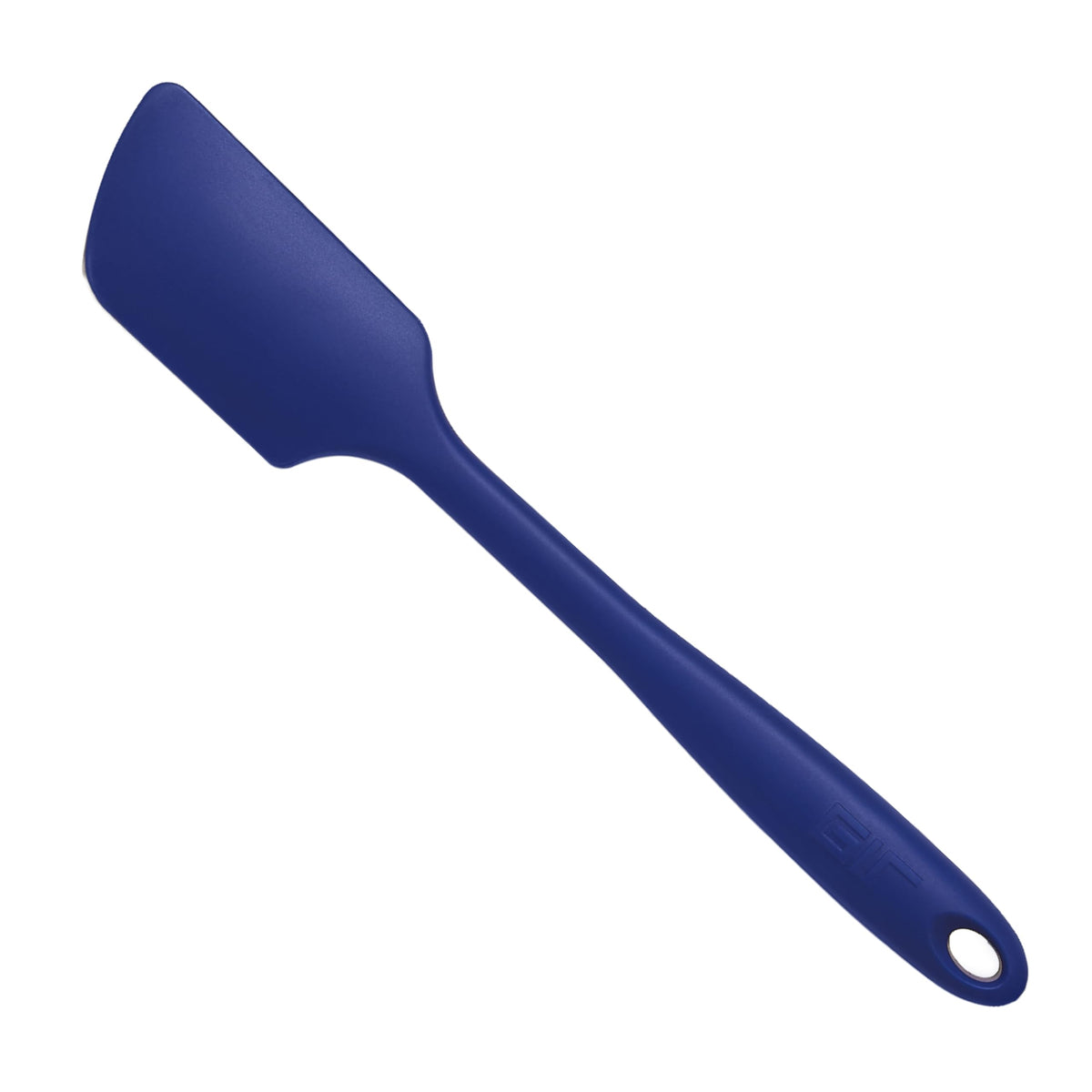 GIR 11-inch navy silicone spatula with ergonomic handle for bowl scraping