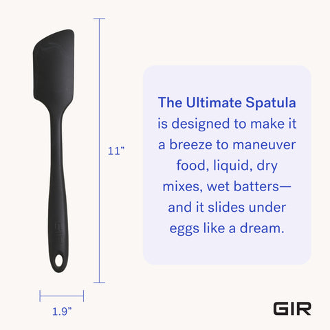 GIR Get It Right silicone spatula—nonstick friendly and heat-safe up to 550°F.