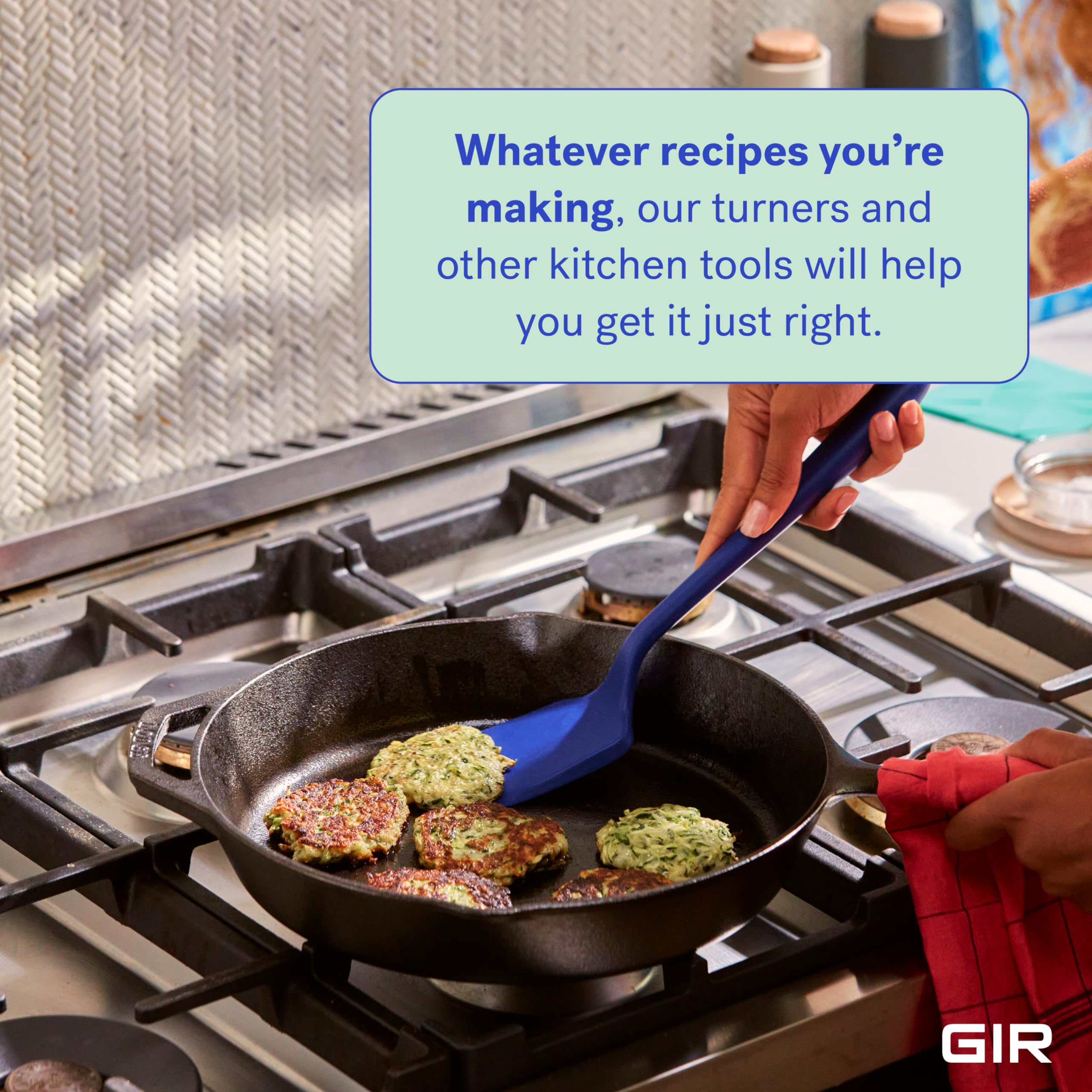 GIR ultimate silicone spatula-turner heat-resistance-550f enables safe use on non-stick cookware.
