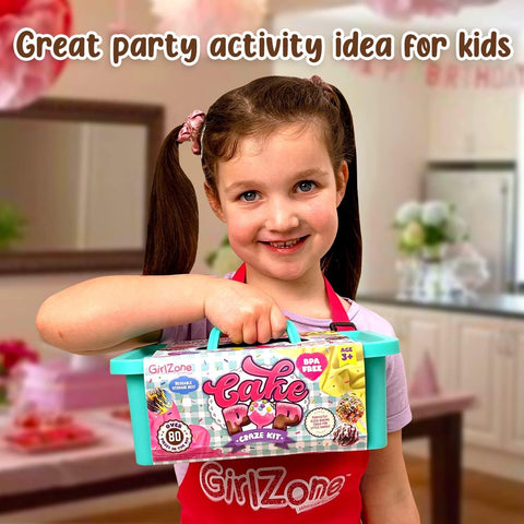 GirlZone Cake Pop Craze Kit unboxing showing the full bundle and colors.