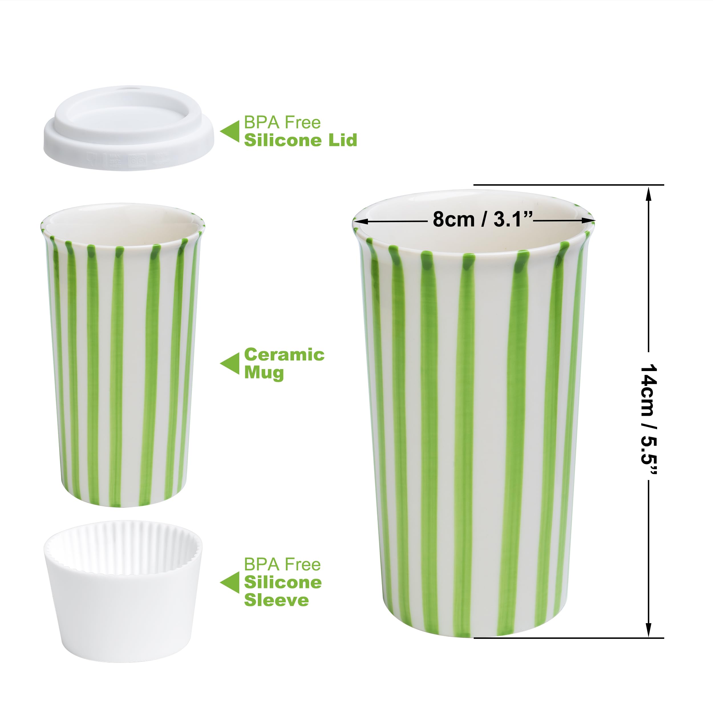 GIROFLIER Millie coffee mug with lid keeps beverages secure during travel.