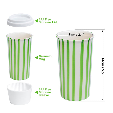 GIROFLIER Millie coffee mug with lid keeps beverages secure during travel.