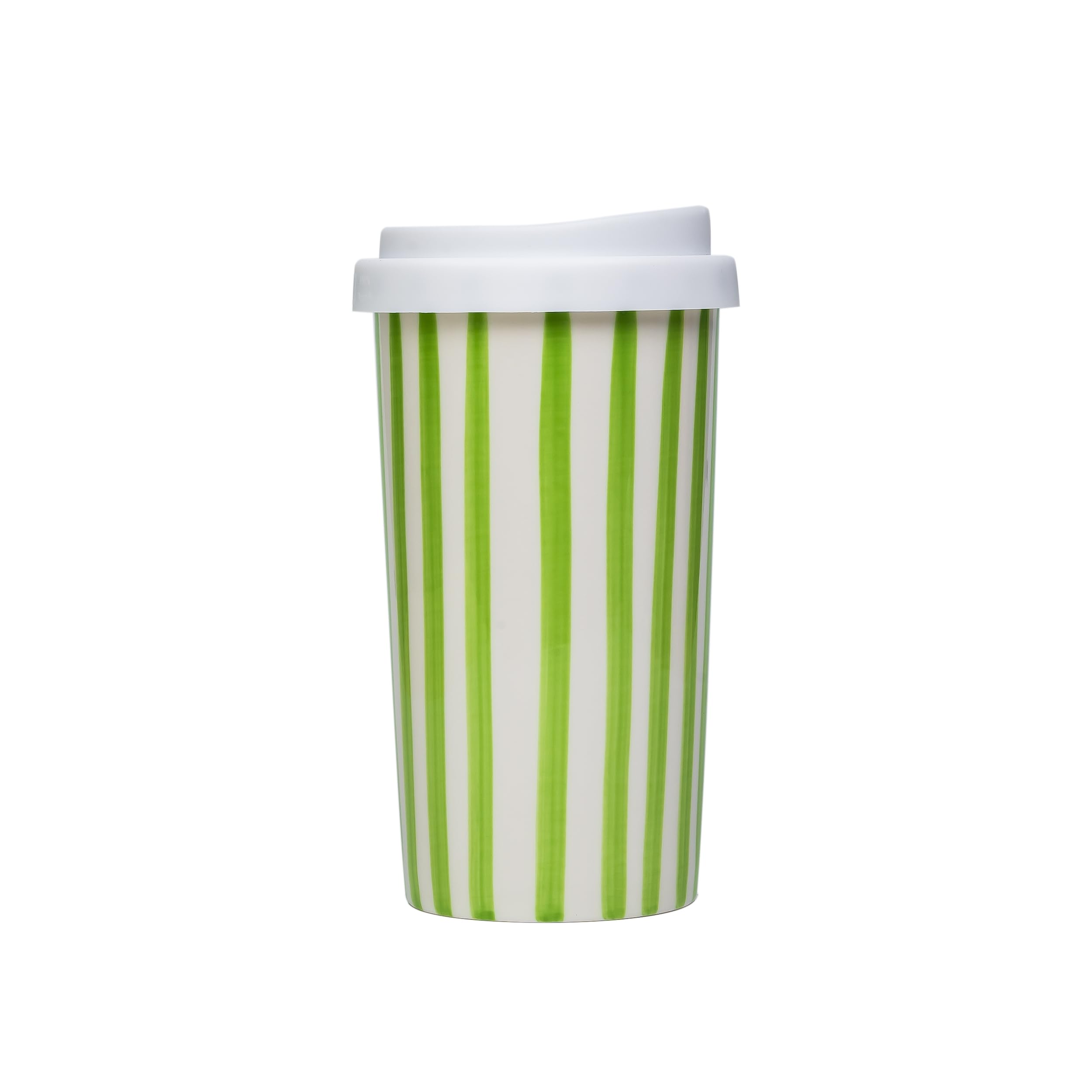 GIROFLIER Millie travel mug ceramic design adds stylish, café-style sips.