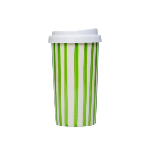 GIROFLIER Millie travel mug ceramic design adds stylish, café-style sips.