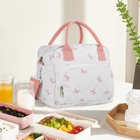 GISMTR lunch bag with cute strawberry bow design.