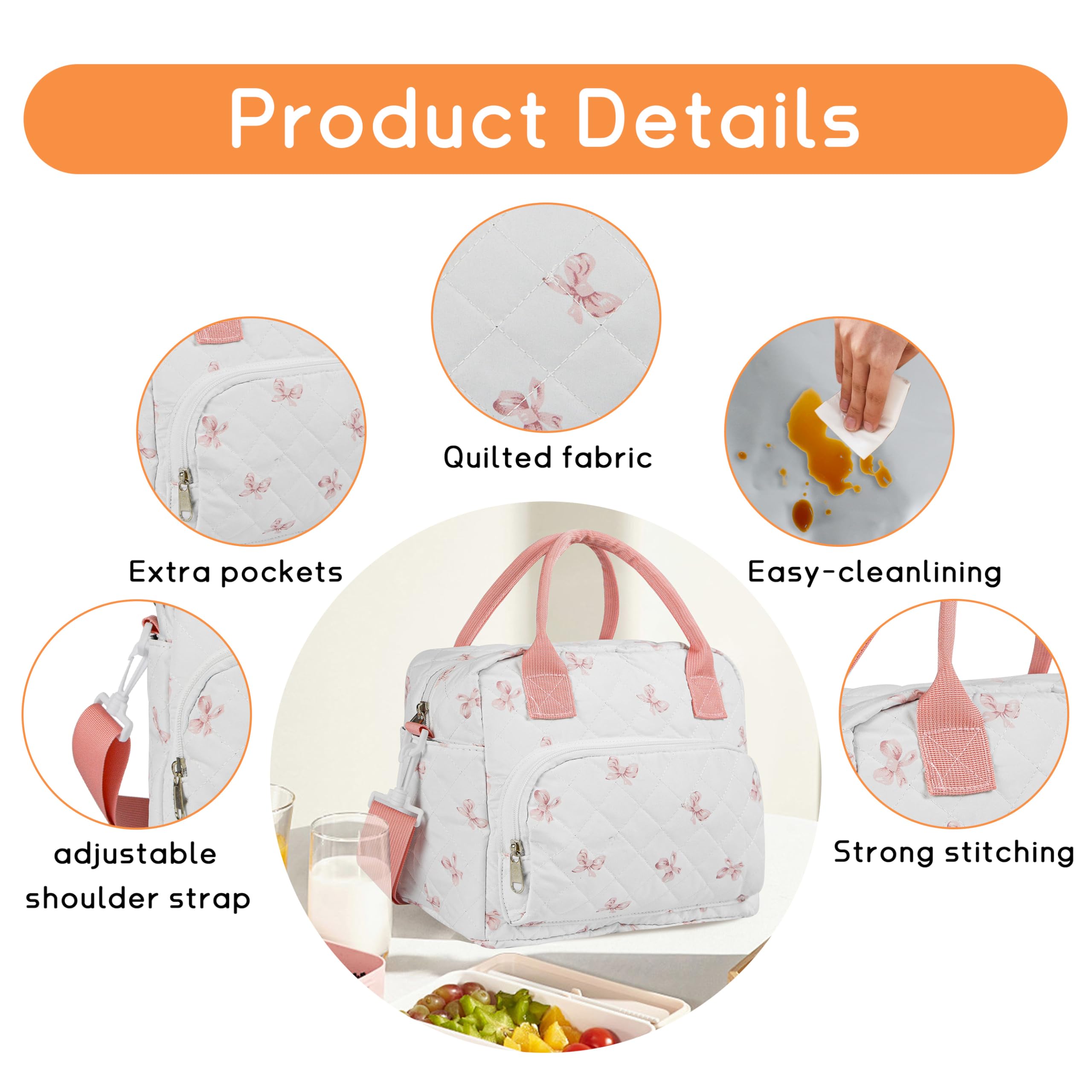 GISMTR water-resistant corduroy lunch bag protects contents.