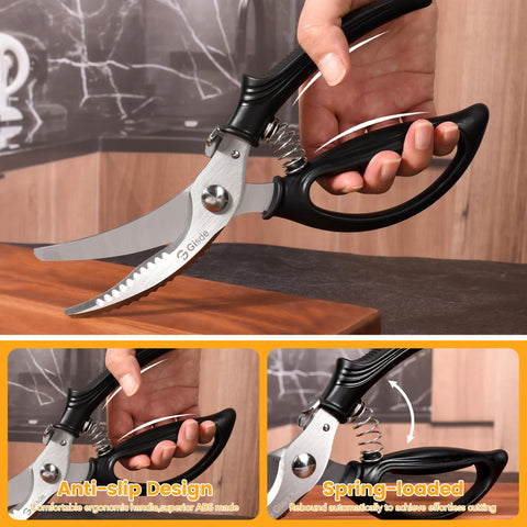 Gisde kitchen shears ideal for salad and pizza slicing