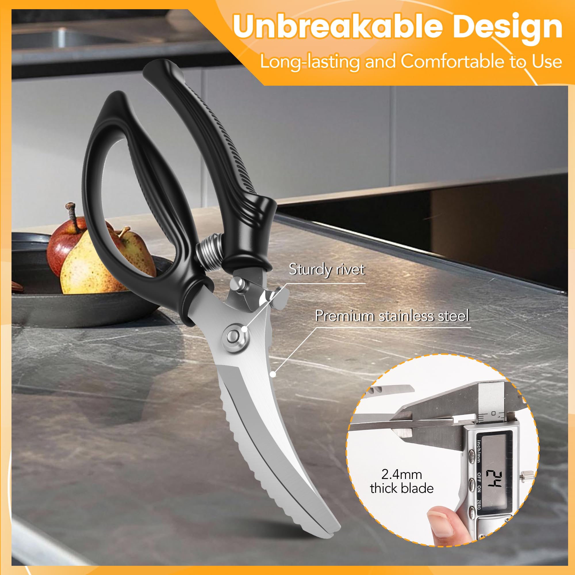 Gisde stainless steel kitchen shears dishwasher safe