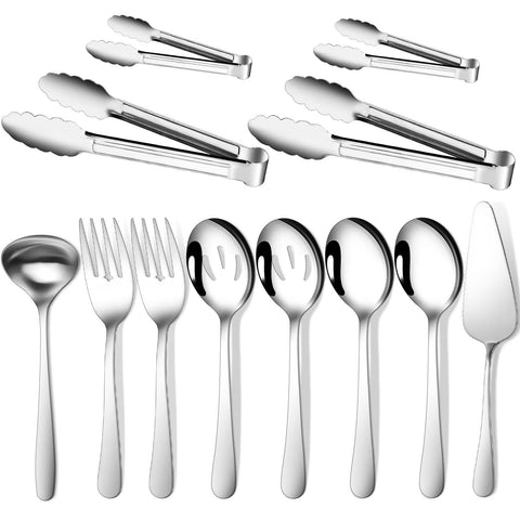 Gisly 12-piece serving set full collection for an elegant buffet display