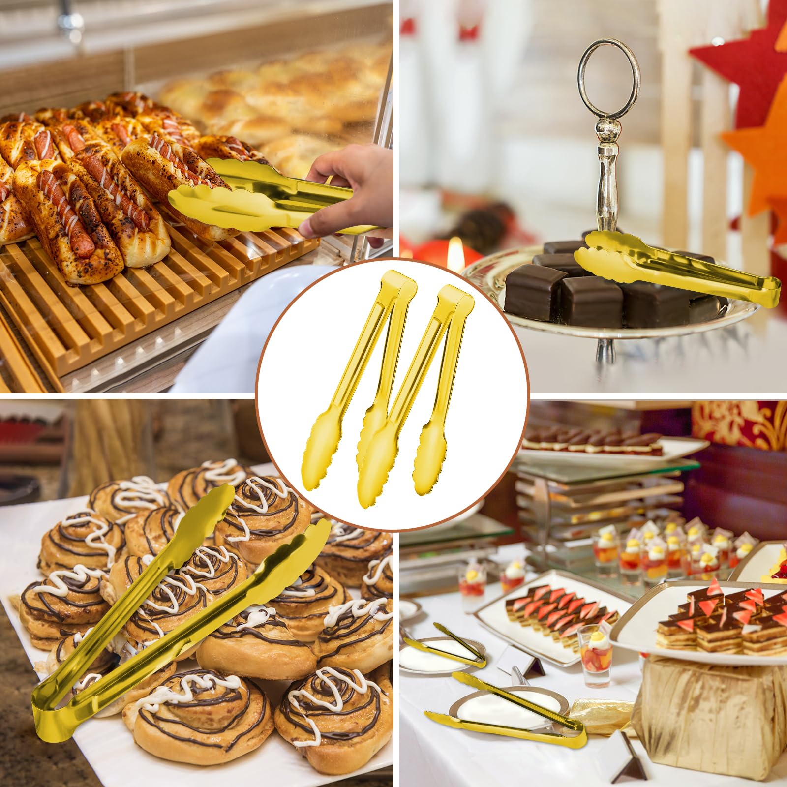 Gisly premium gold-plated serving utensils elevate table aesthetics.