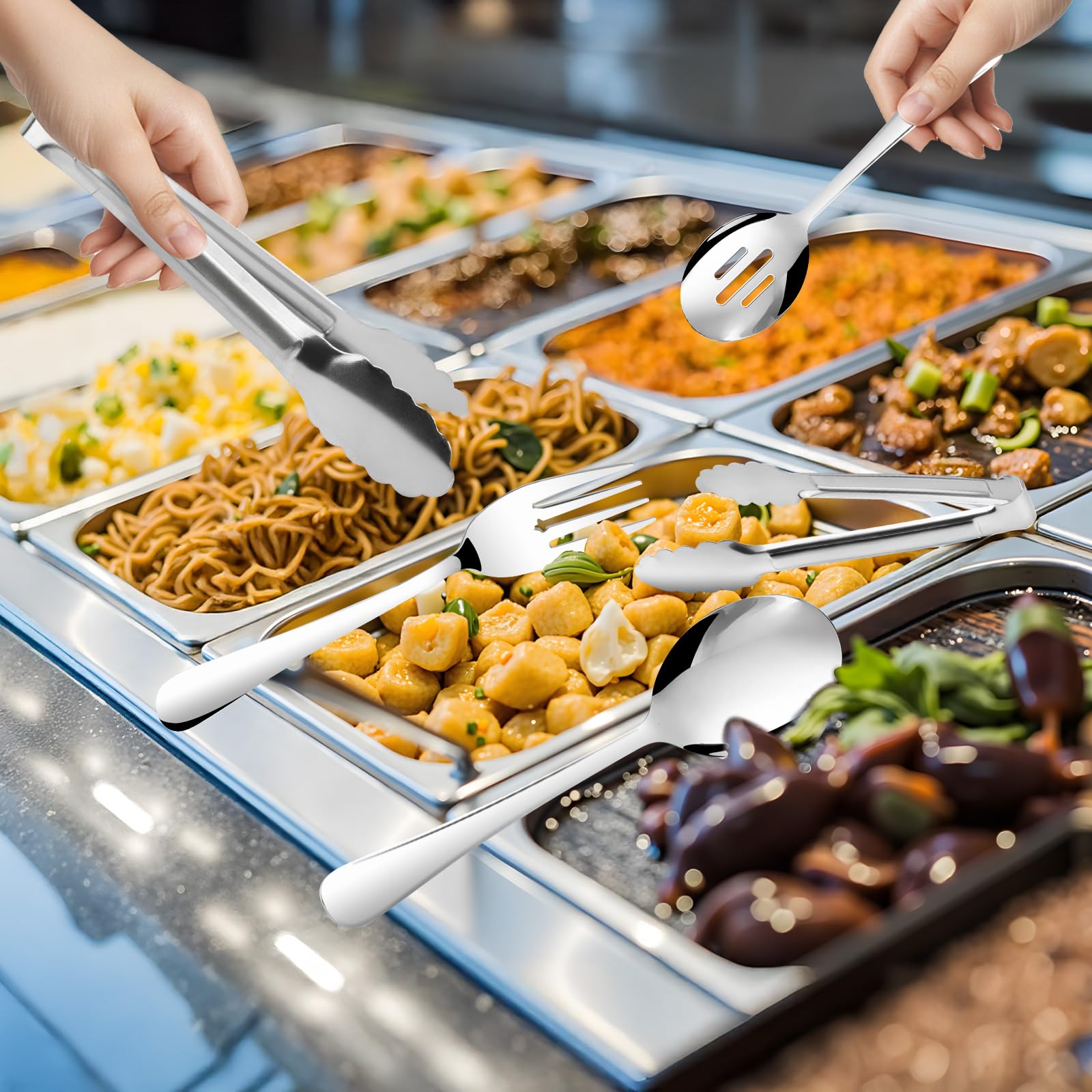 Gisly serving fork 8-8 inch featured for stable, confident serving.