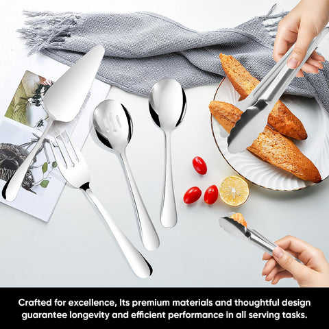 Gisly serving spoons 8-7 inch in polished finish ideal for effortless dining.