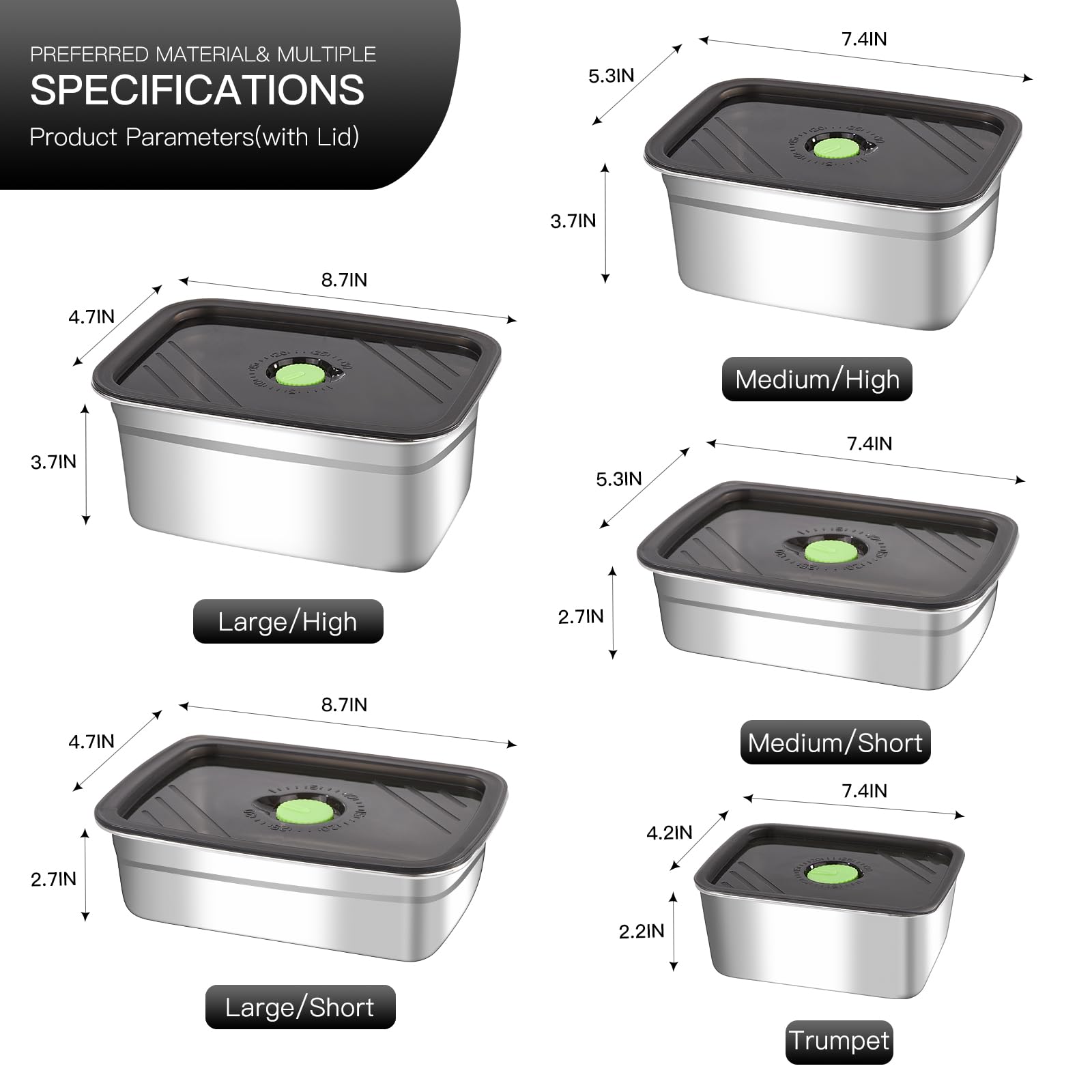 GIUOIDUO airtight lids with leakproof seal prevent spills