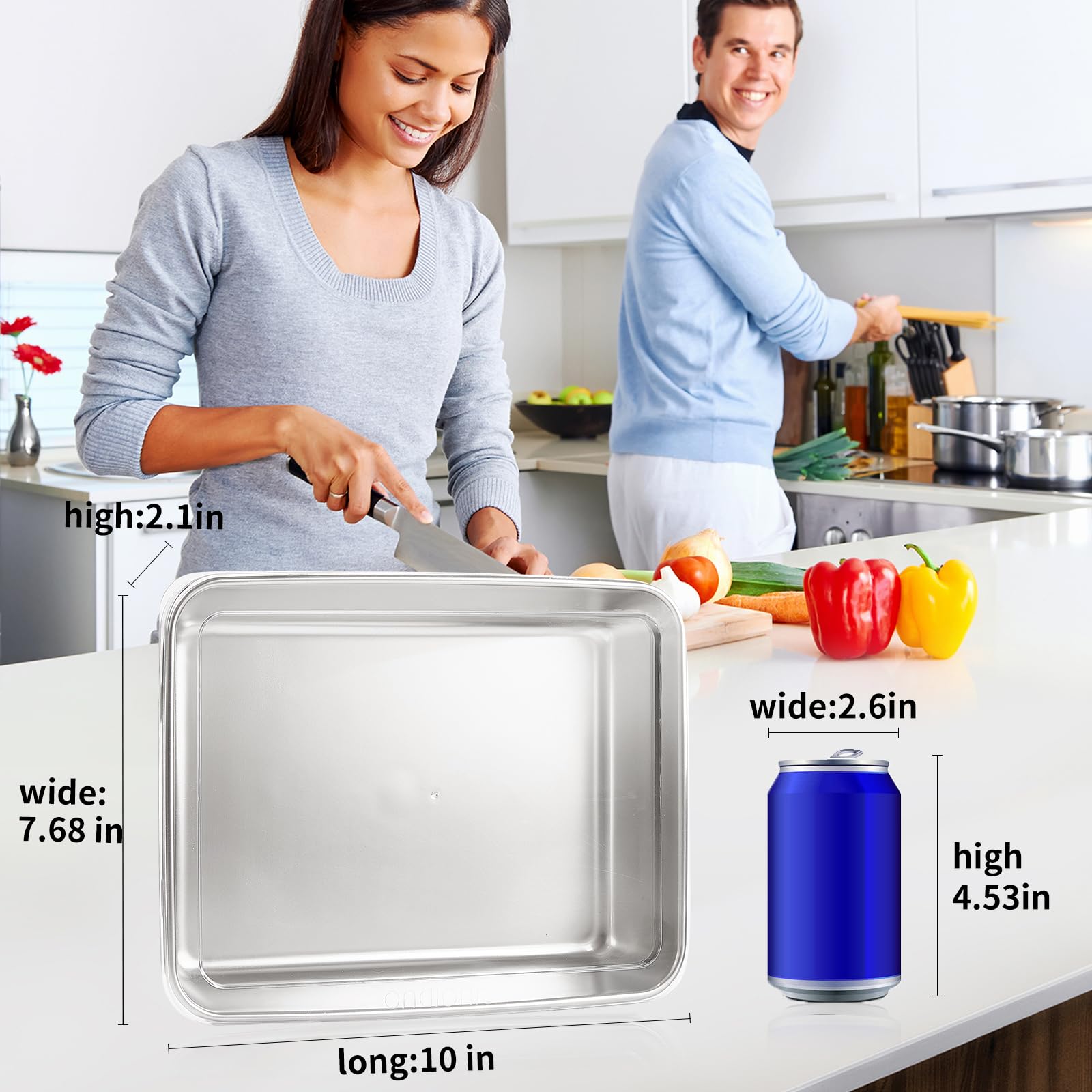 GIUOIDUO 2.5-quart stainless steel container with transparent lid for easy viewing.