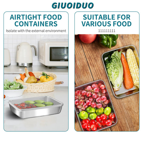 GIUOIDUO dishwasher-safe stainless steel container for quick cleanup.