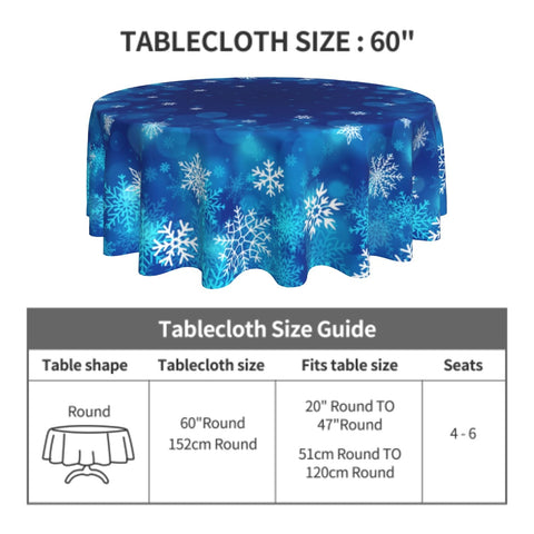 Giwawa blue-white snowflakes table setting creates festive ambience