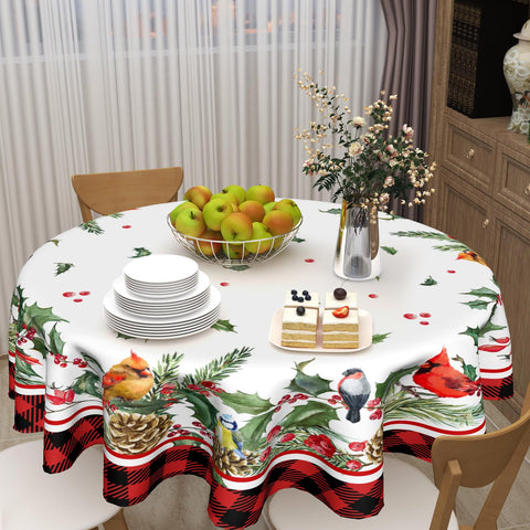 Giwawa Crease-resistant round tablecloth stays neat for gatherings