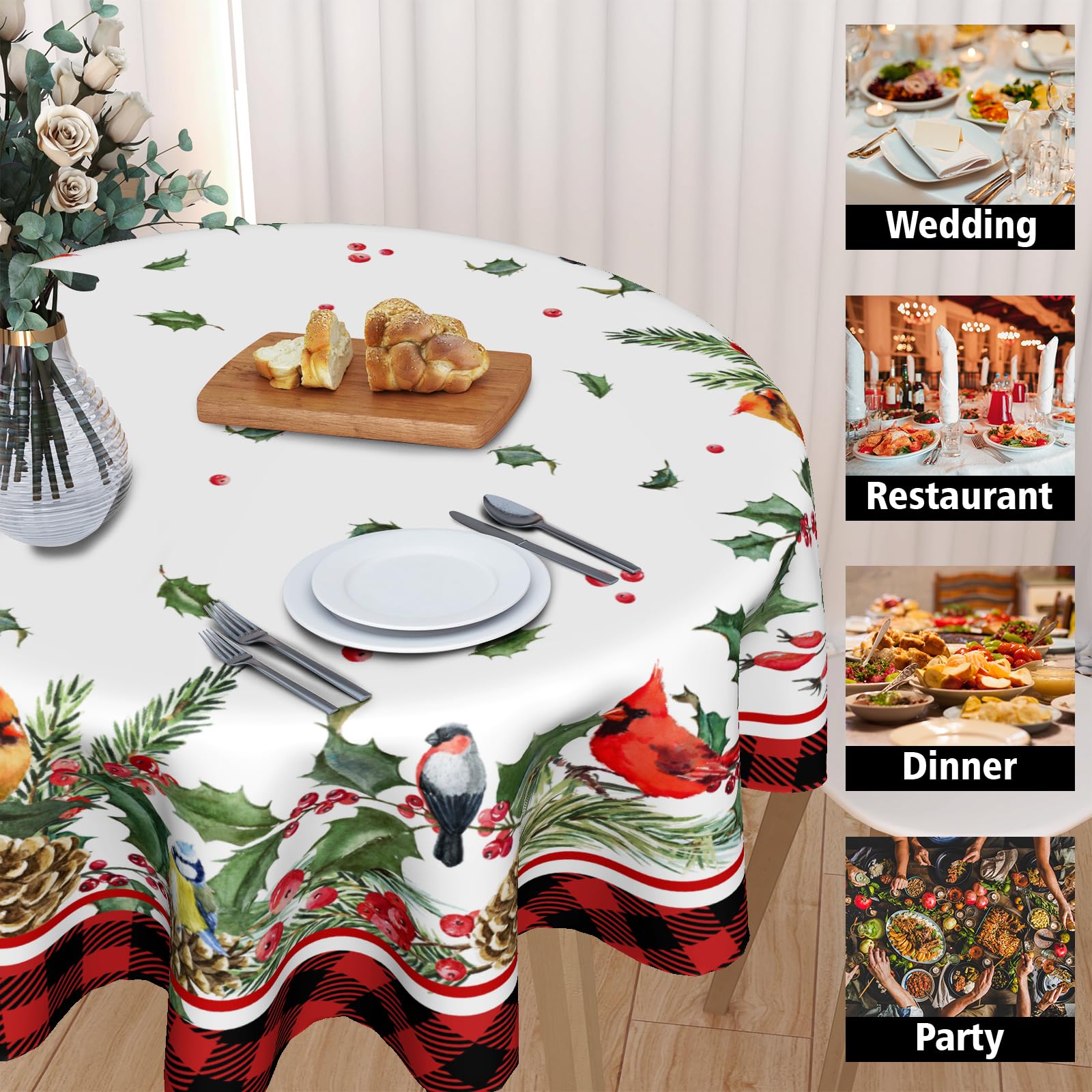 Giwawa Red and Black Buffalo Plaid edge for warm, seasonal style