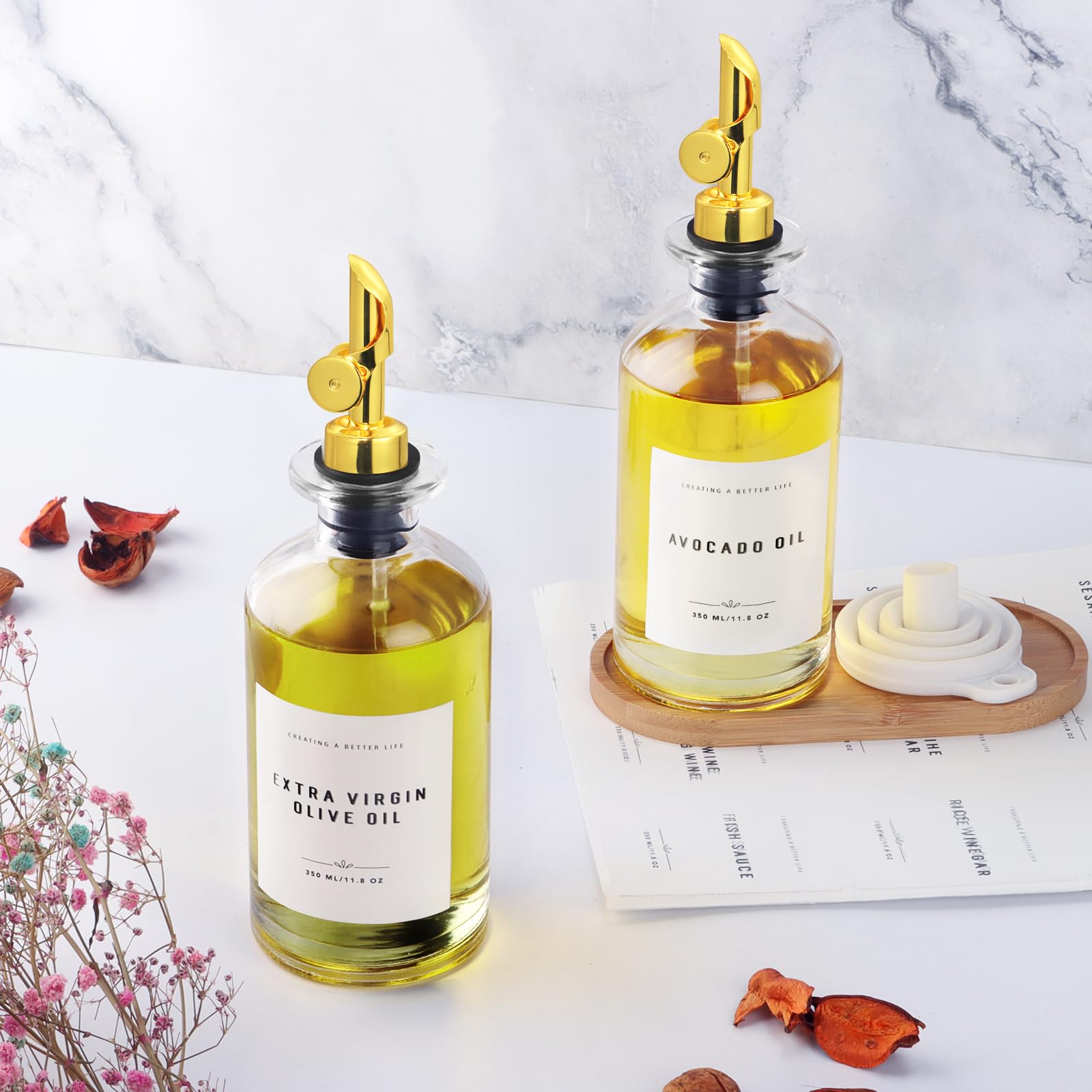 GIXSEGIE all in one oil dispenser set for kitchen organization