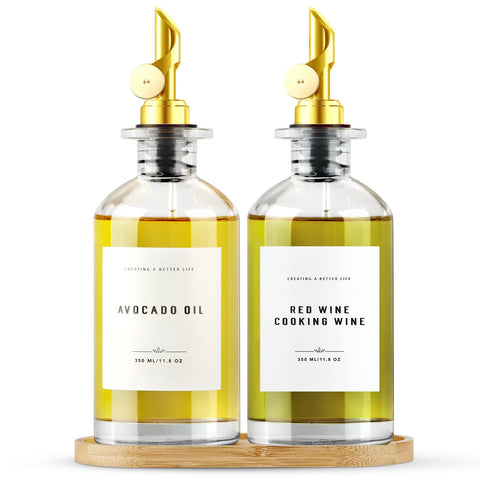 GIXSEGIE olive oil dispenser bottle with brass pourer for precise pouring