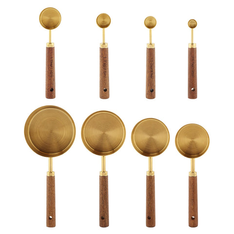 Giyochie gold measuring spoons set for quick, accurate ingredient portions