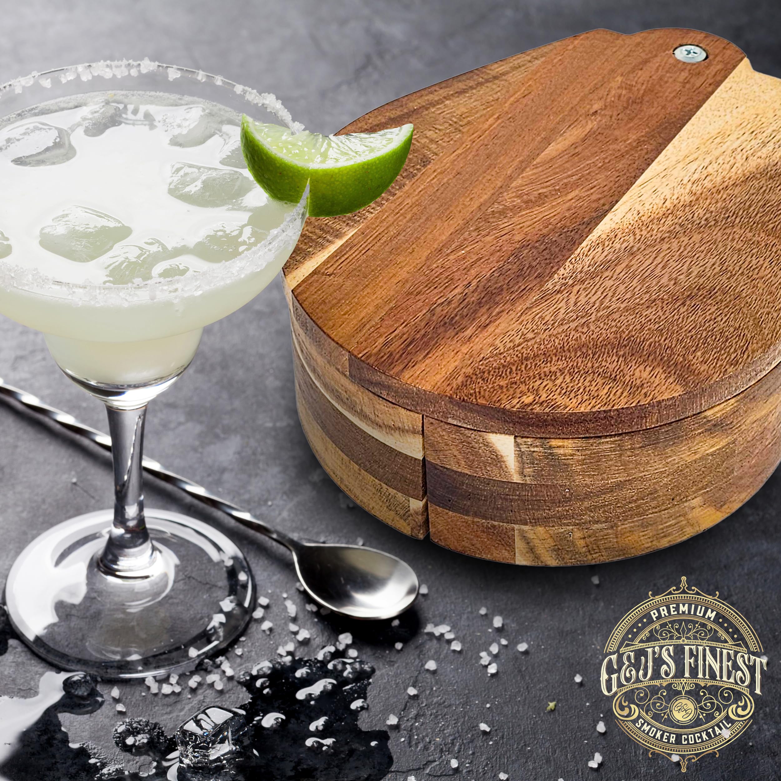 GJ Finest acacia wood rimmer close-up highlights durable construction for long-lasting bar tools.