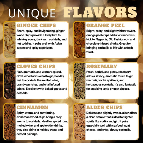 G & J's Finest apple wood chips deliver bright notes for whiskey drinks.