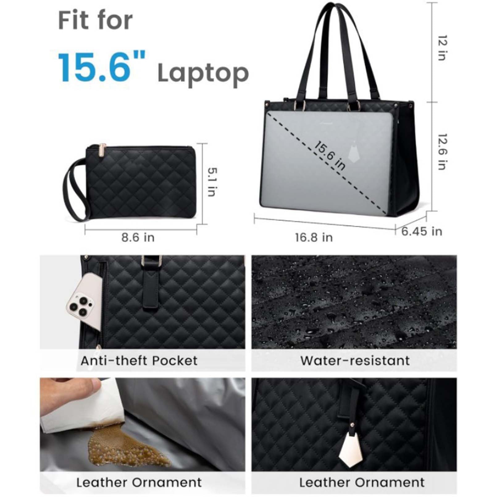 Gkfhv ideal for work, school, and weekend trips in a sleek black finish.