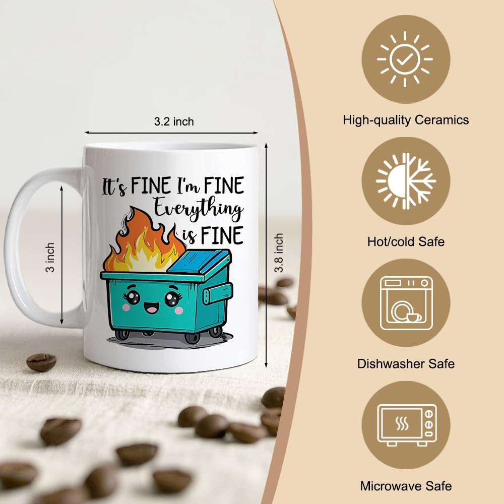 Gkodw mug back design adds witty flair for tea or coffee.