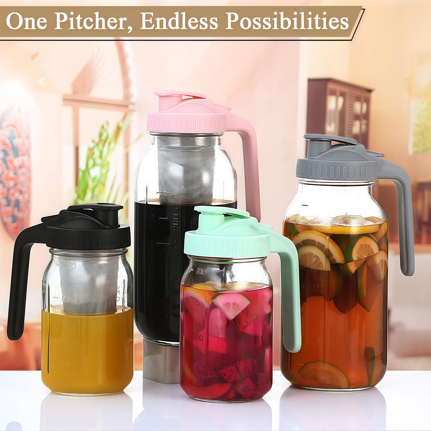 Glabotoil dishwasher-safe pitcher for effortless cleanup.