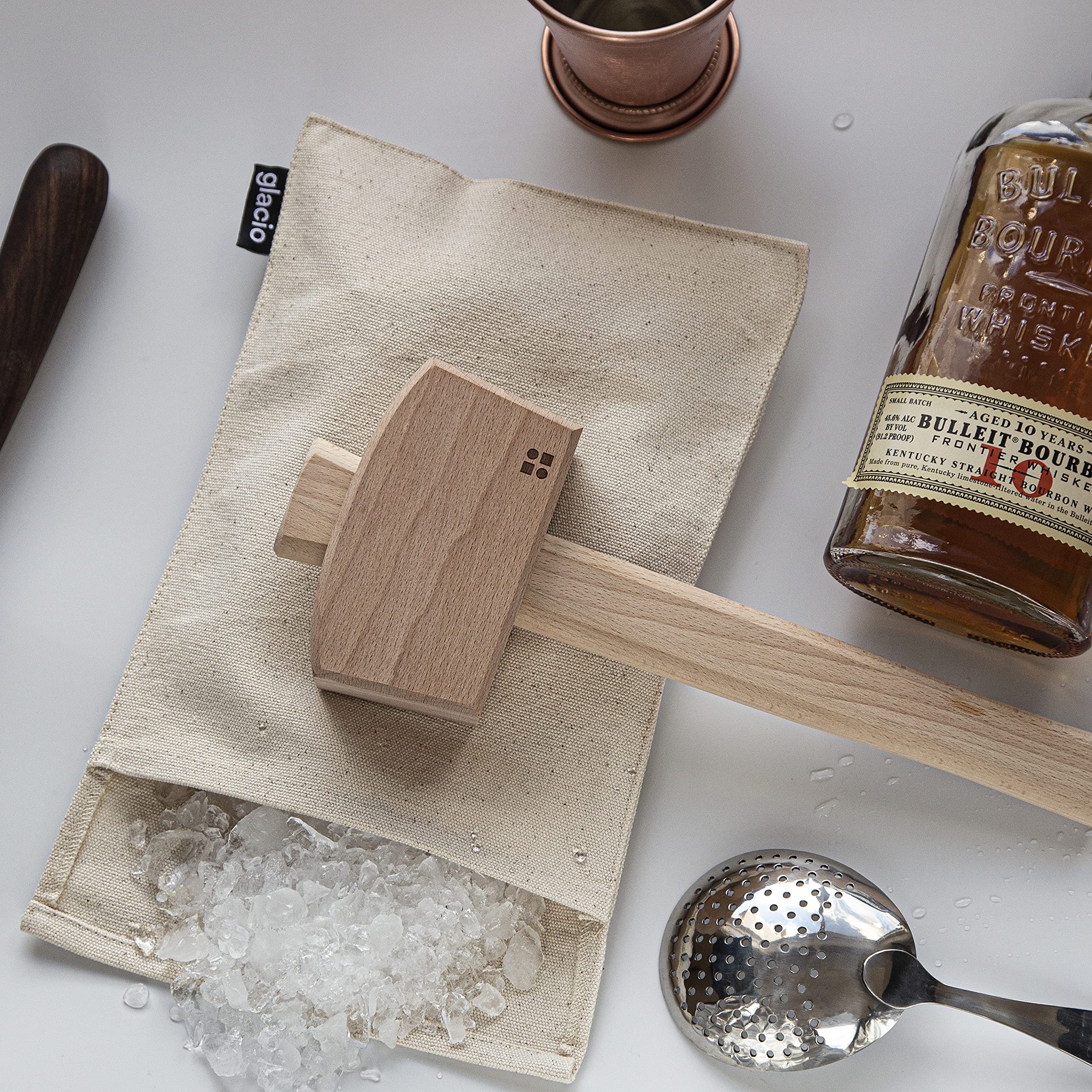 Crushed ice from Glacio enhances cocktails for smooth chilling.