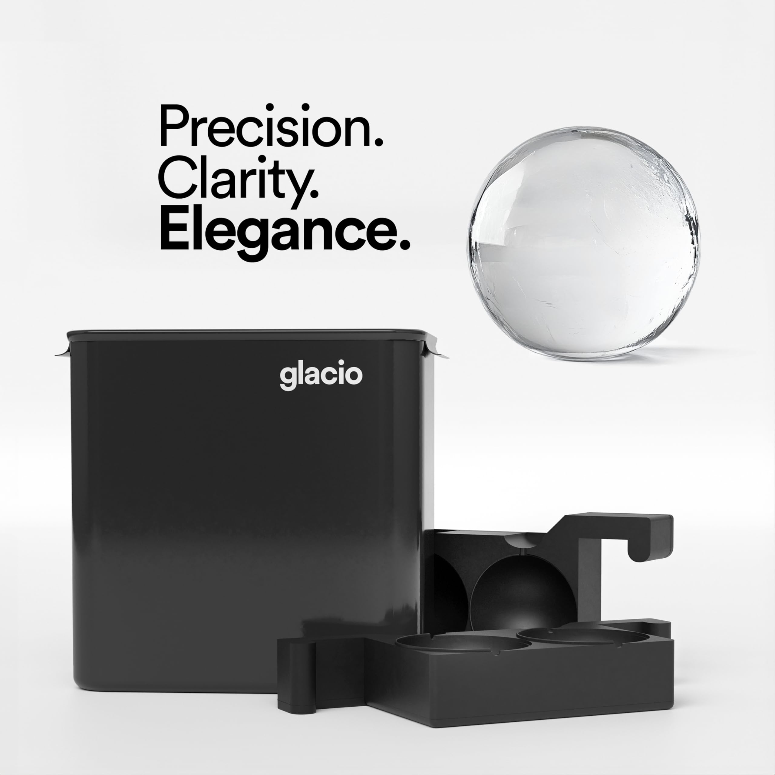 Glacio ice ball for cocktails enhances presentation and sensory feel