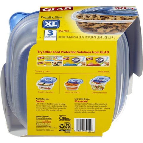 Glad BPA-free construction supports safe, reusable storage.