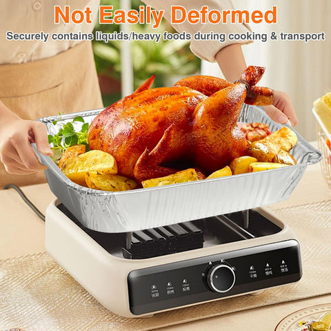 Gladify disposable pans stack neatly to save space between uses