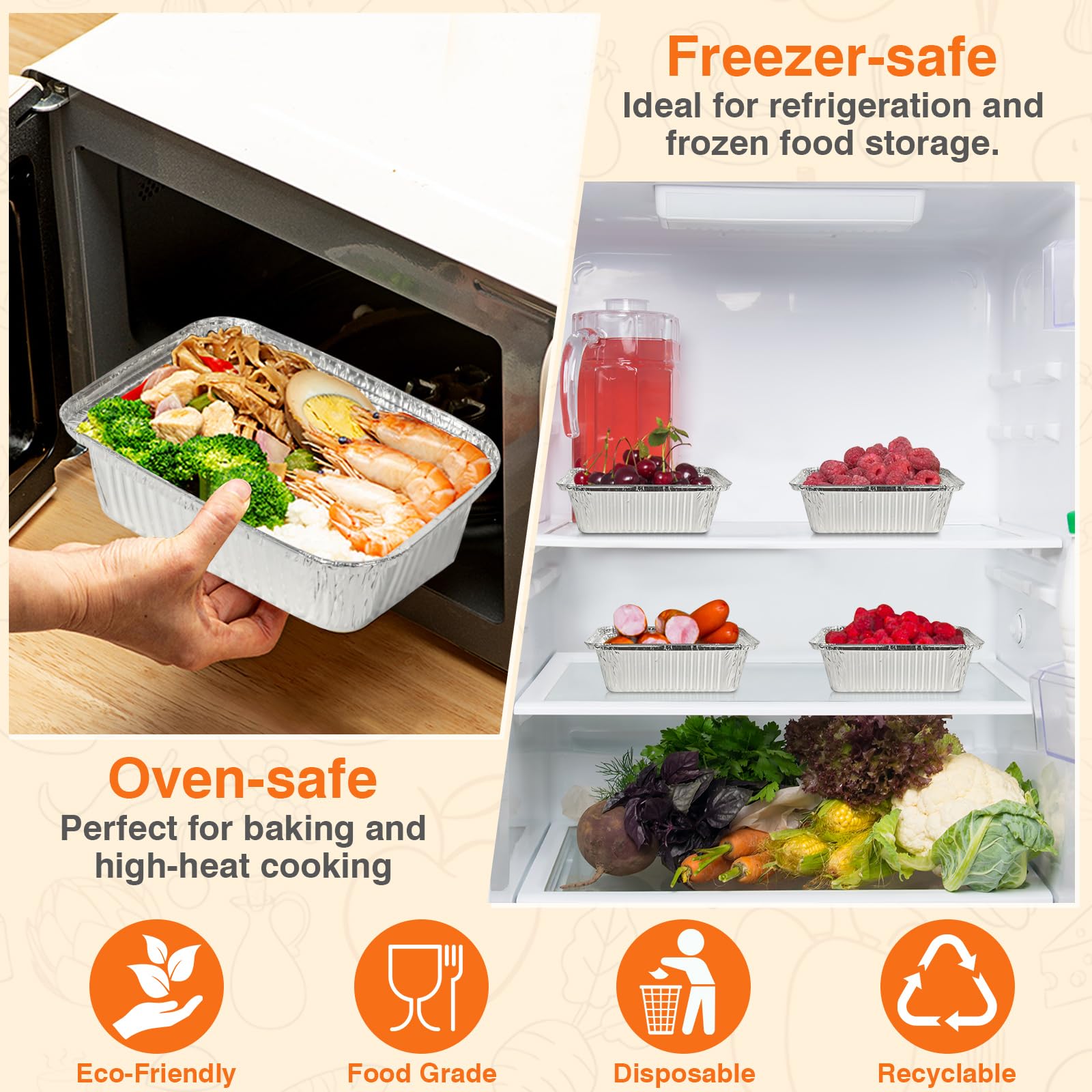 GladValue Gladify50 pans stackable design saves space for catering or events