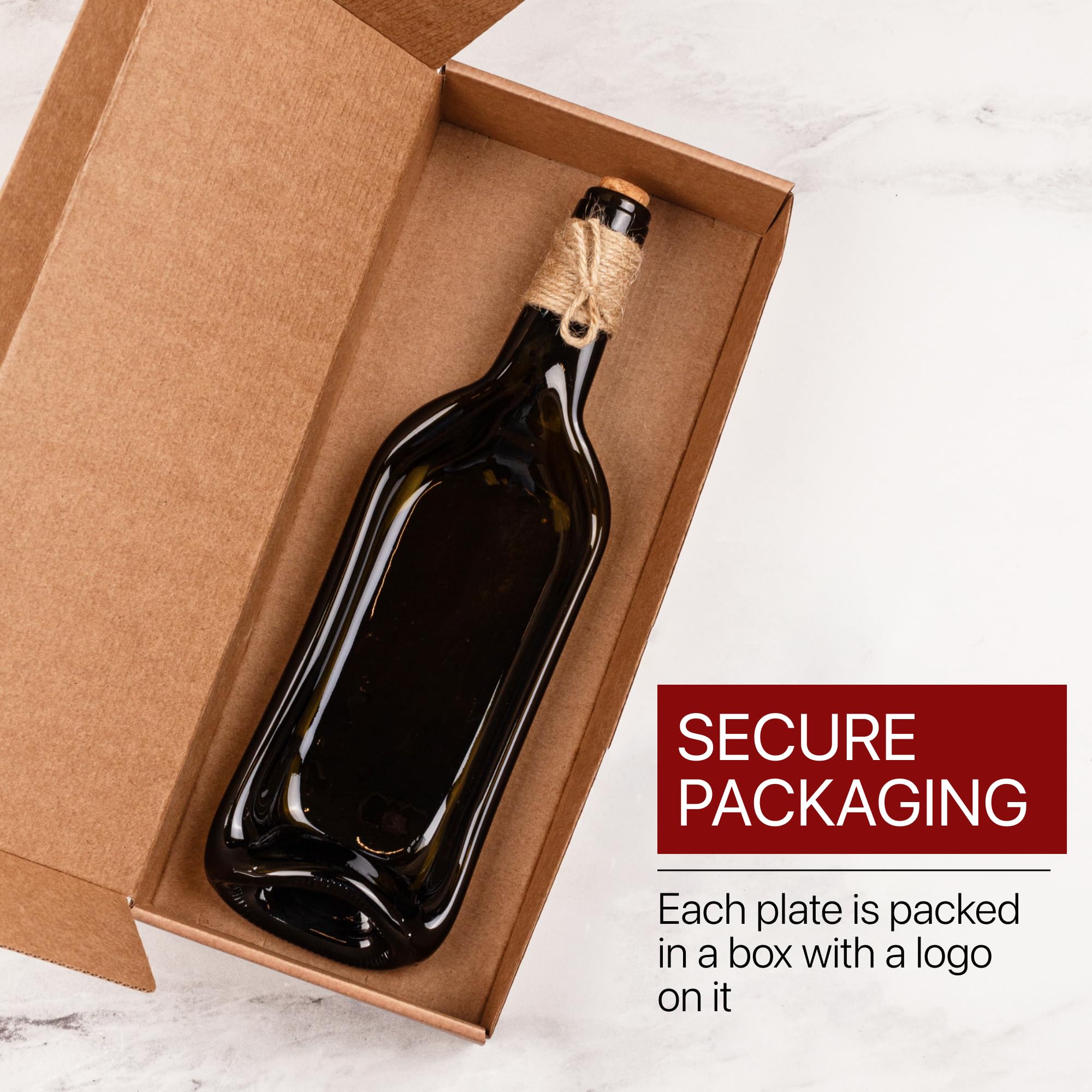 Glasiko World eco-friendly upcycled wine bottle tray for sustainable entertaining.
