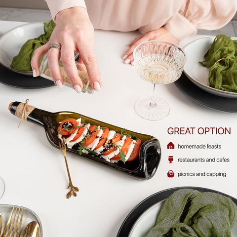 Glasiko World heat-resistant tempered glass tray supporting appetizers.