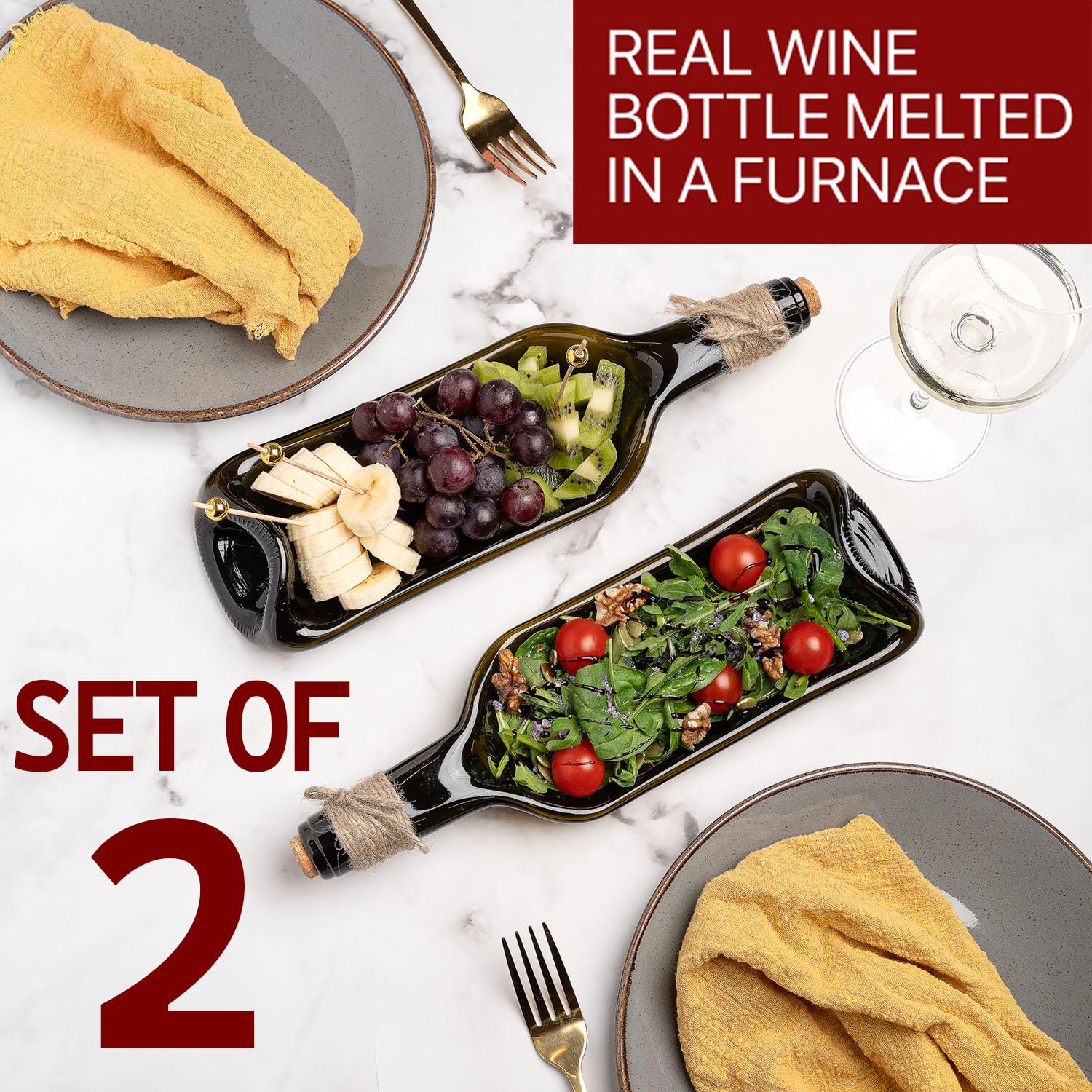 Glasiko World rectangle serving board adds cheese and crackers flair