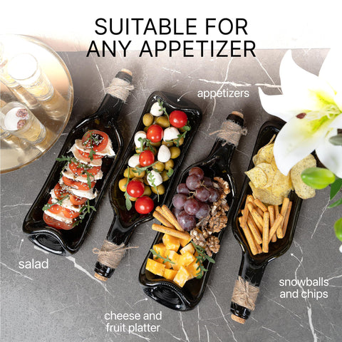 Glasiko World upcycled wine bottle tray for eco-friendly use