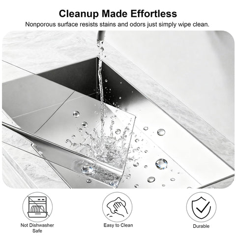 GlassCuisine dishwasher safe board for easy cleanup after cooking.