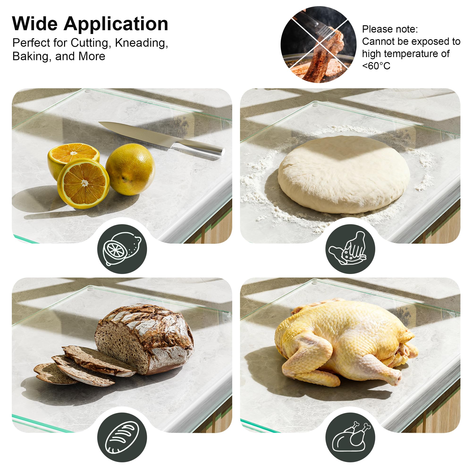 GlassCuisine non porous surface resists stains and odors for quick cleaning.