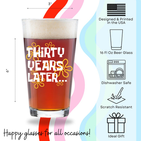 Glassicle 30th birthday gift glass, durable and scratch-resistant for everyday use.