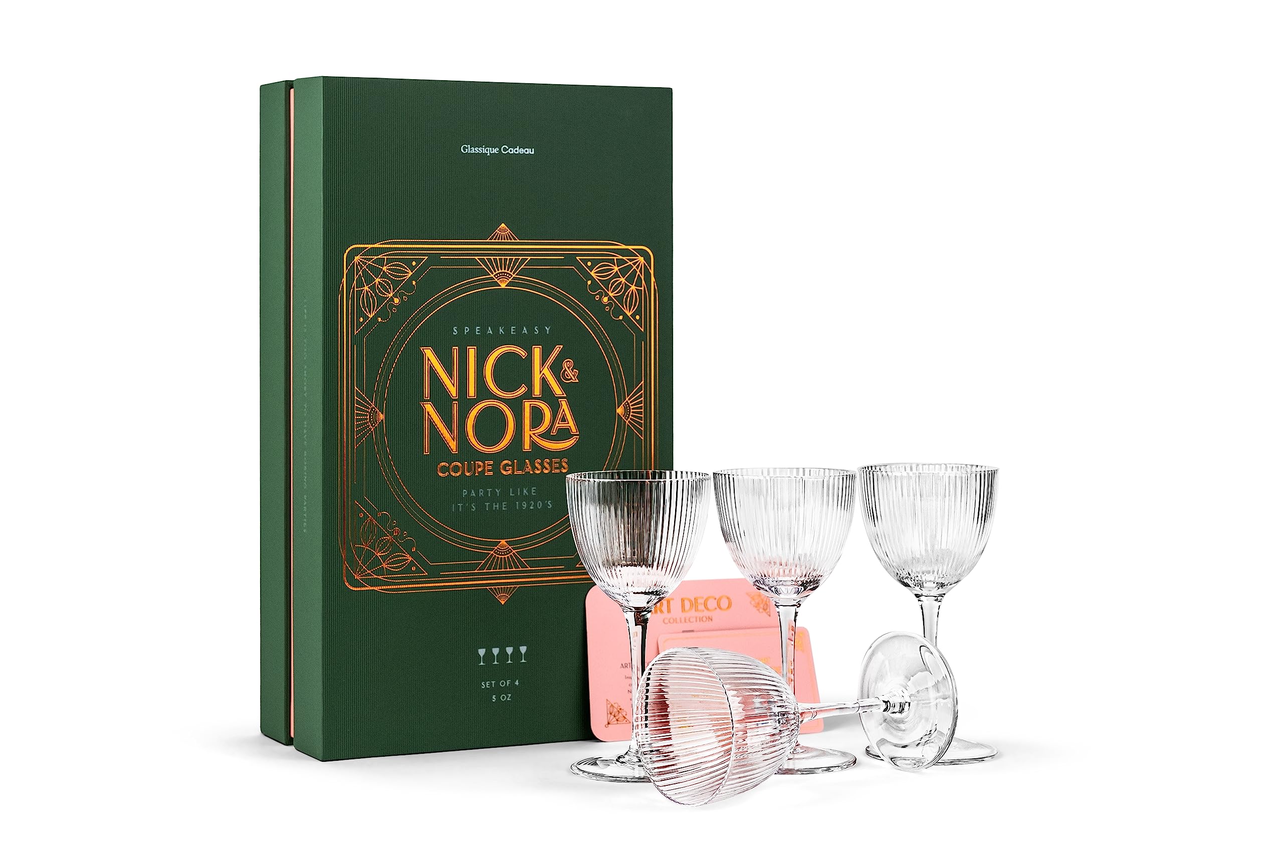 GLASSIQUE CADEAU retro barware adds a stylish vibe to home bars.