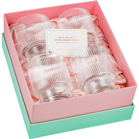 GLASSIQUE CADEAU hand-blown crystal cocktail glasses with vintage charm