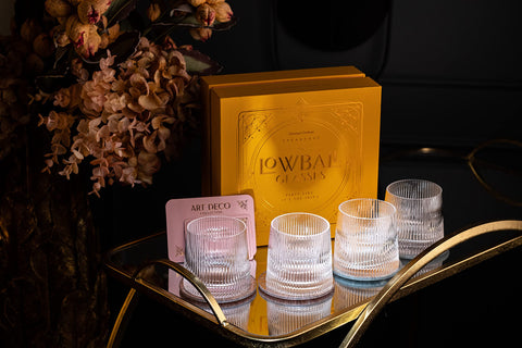 GLASSIQUE CADEAU hand-blown details enhance visual appeal at gatherings.